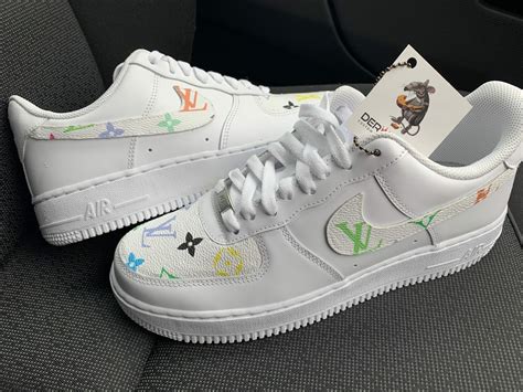 louis vuitton white air force ones|lv off white af1.